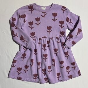 Cotton On Kids Dress in Purple with Maroon Floral